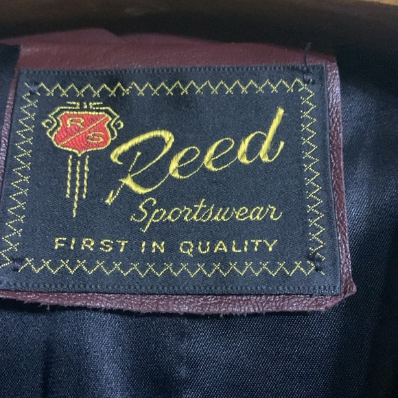 Vintage Reed Sportswear Burgundy Leathet Jacket EXCELLENT CONDITION - Picture 5 of 12